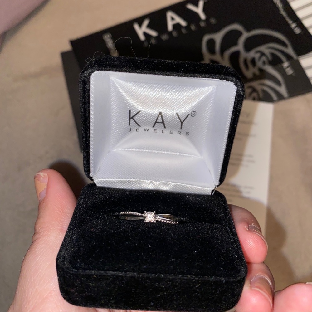 Promise Ring Diamond Accent Sterling Silver